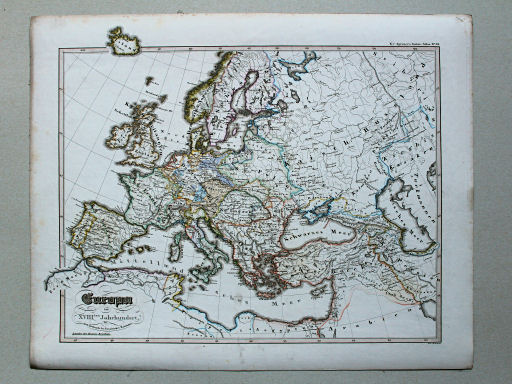 von Spruners Atlas zur Geschichte der Staaten Europas, 1846
58. Europa im XVIIIten Jahrhundert, bis zum Ausbruche der französischen Revolution