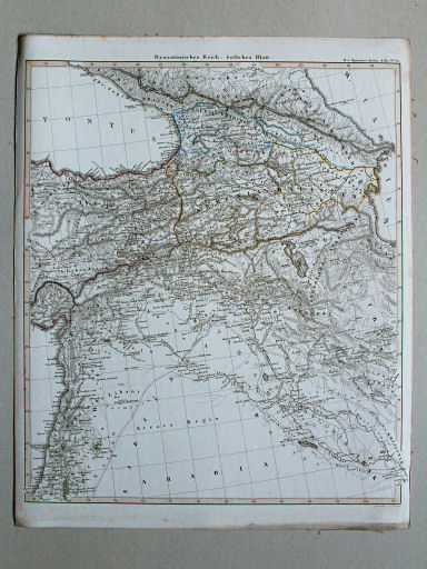 von Spruners Atlas zur Geschichte der Staaten Europas, 1846
60. Das Byzantinische Reich bis in das XIte Jahrhundert, östliches Blatt