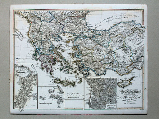 von Spruners Atlas zur Geschichte der Staaten Europas, 1846
62. Griechenland und Kleinasien bis zur Eroberung Konstantinopel's durch die Osmanen am 23ten May 1453