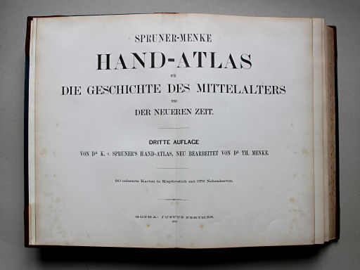 Spruner-Menke, Hand-Atlas Mittelalter neuere Zeit, 1880
Titelpagina / Title page