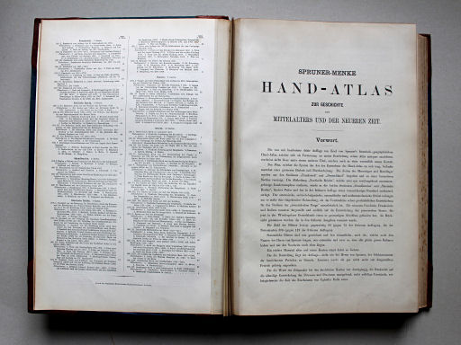 Spruner-Menke, Hand-Atlas Mittelalter neuere Zeit, 1880
Inhoudsopgave / Table of contents (2)