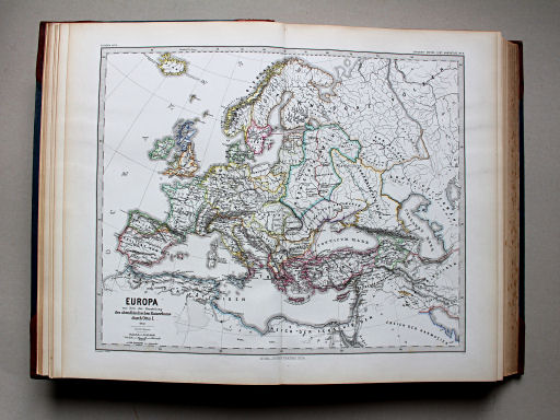 Spruner-Menke, Hand-Atlas Mittelalter neuere Zeit, 1880
4. Europa zur Zeit der Herstellung des abendländischen Kaiserthums durch Otto I. (962)