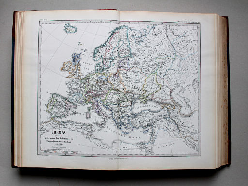 Spruner-Menke, Hand-Atlas Mittelalter neuere Zeit, 1880
8. Europa während des Zeitraums der Reformation und der Übermacht des Hauses Habsburg 1492-1618