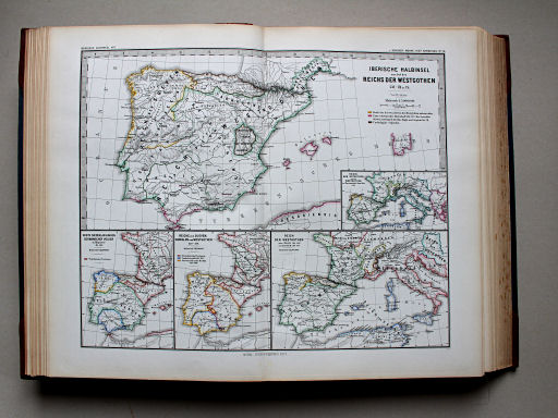 Spruner-Menke, Hand-Atlas Mittelalter neuere Zeit, 1880
14. Iberische Halbinsel zur Zeit des Reichs der Westgothen 531-711 n. Ch.