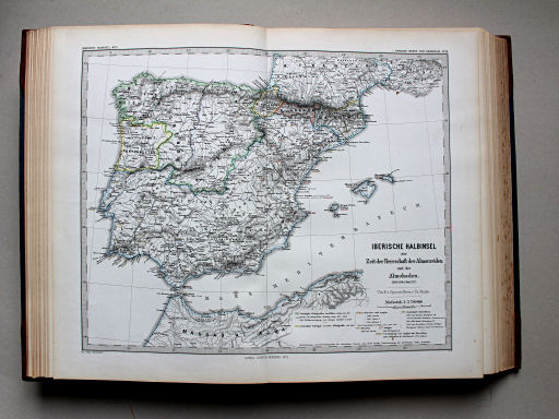 Spruner-Menke, Hand-Atlas Mittelalter neuere Zeit, 1880
16. Iberische Halbinsel zur Zeit der Herrschaft der Almoraviden und der Almohaden. 1086 (1094) bis 1257
