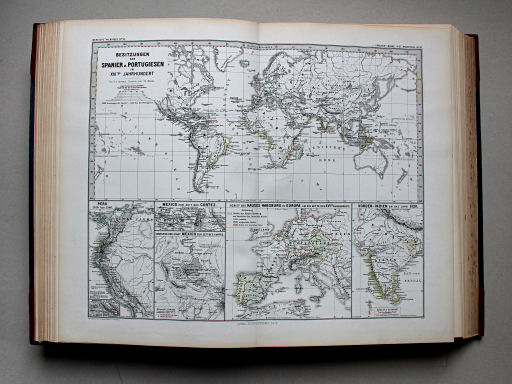 Spruner-Menke, Hand-Atlas Mittelalter neuere Zeit, 1880
20. Besitzungen der Spanier u. Portugiesen im XVIten Jahrhundert