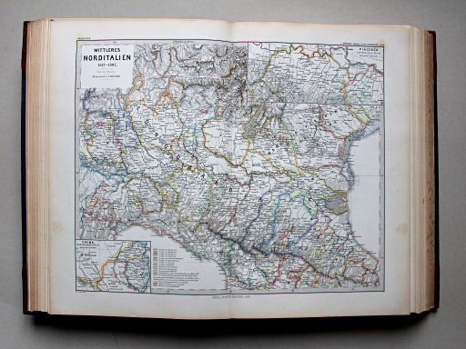 Spruner-Menke, Hand-Atlas Mittelalter neuere Zeit, 1880
24. Mittleres Norditalien 1137-1302