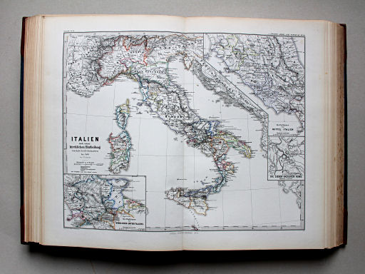 Spruner-Menke, Hand-Atlas Mittelalter neuere Zeit, 1880
26. Italien nach seiner kirchlichen Eintheilung vom Ende des XI Jahrhunderts bis 1500