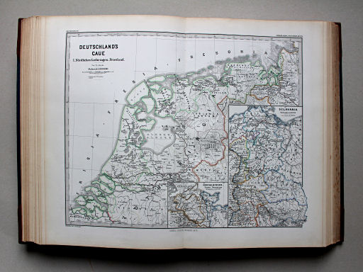 Spruner-Menke, Hand-Atlas Mittelalter neuere Zeit, 1880
31. Deutschland’s Gaue I. Nördliches Lothringen. Friesland