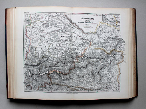 Spruner-Menke, Hand-Atlas Mittelalter neuere Zeit, 1880
36. Deutschlands Gaue VI. Baiern. Oesterreich. Kärnten