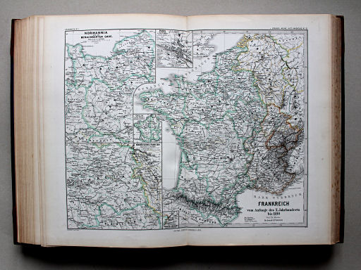Spruner-Menke, Hand-Atlas Mittelalter neuere Zeit, 1880
51. Frankreich vom Anfange des X. Jahrhunderts bis 1180