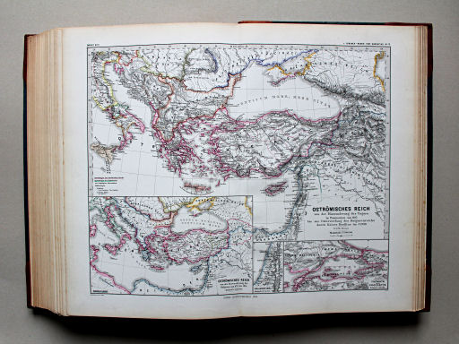 Spruner-Menke, Hand-Atlas Mittelalter neuere Zeit, 1880
79. Oströmisches Reich von der Einwanderung der Ungarn in Pannonien um 895 bis zur Unterwerfung des Bulgarenreichs durch Kaiser Basilius im J. 1019