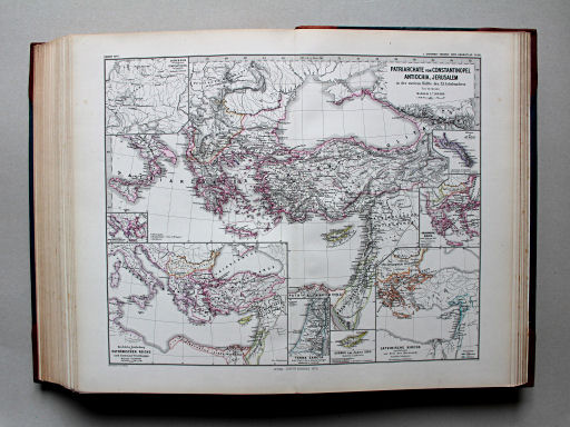 Spruner-Menke, Hand-Atlas Mittelalter neuere Zeit, 1880
80. Patriarchate von Constantinopel, Antiochia, Jerusalem in der zweiten Hälfte des XI. Jahrhunderts