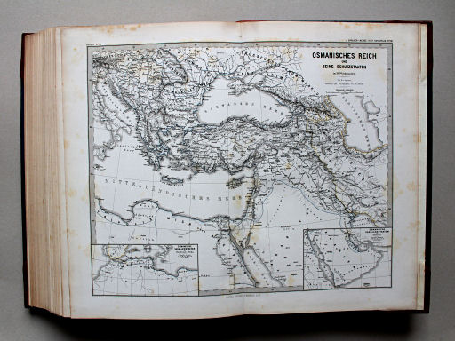 Spruner-Menke, Hand-Atlas Mittelalter neuere Zeit, 1880
90. Osmânisches Reich u. seine Schutzstaaten im XVIIten Jahrhundert