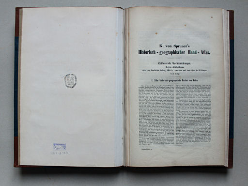 von Spruners Atlas zur Geschichte Asiens etc. 1855
Tekst p. 1 / Text p. 1