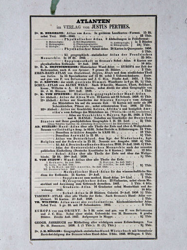 Stieler's Hand-Atlas der Aarde, 1852
Schutblad achterin (detail) / Rear endpaper (detail)