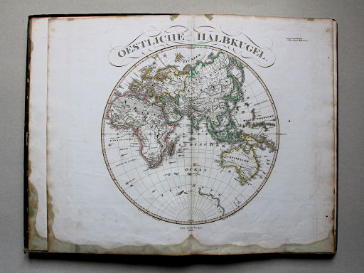Stieler's Hand-Atlas der Aarde, 1852
2. Wereldkaart, oostelijk halfrond
