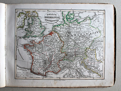 Schul-Atlas der alten Welt, 1846
VIII. Gallia, Germania, Britannia