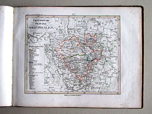 Kleiner Atlas der Deutschen Bundes-Staaten, 1838
9. Preussische Provinz Westphalen