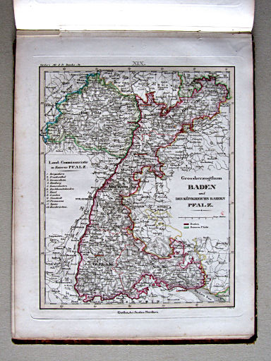 Kleiner Atlas der Deutschen Bundes-Staaten, 1838
19. Grossherzogthum Baden und des Königreichs Baiern Pfalz