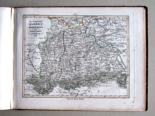 Kleiner Atlas der Deutschen Bundes-Staaten, 1838
20. Des Königreich's Baiern Ober-Baiern und Schwaben mit Neuburg