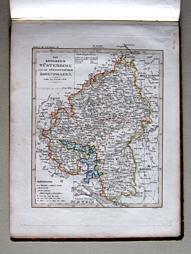 Kleiner Atlas der Deutschen Bundes-Staaten, 1838
23. Das Königreich Würtemberg und die Fürstenthümer Hohenzollern