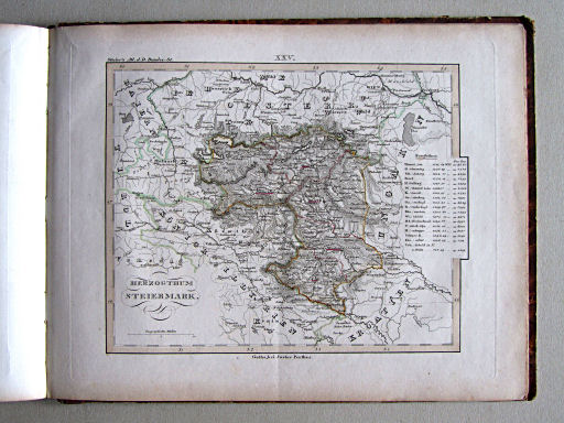 Kleiner Atlas der Deutschen Bundes-Staaten, 1838
25. Herzogthum Steiermark