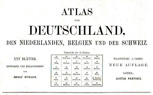 Stielers Atlas von Deutschland ...
Titelpagina 1867 (gedeeltelijk)
