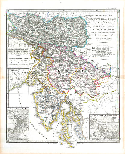 Stielers Hand-Atlas. Ergänzungen (1862-1866)
IV. Kärnthen, Krain und Küstenland