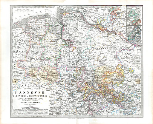 Stielers Hand-Atlas. Ergänzungen (1862-1866)
Das Königreich Hannover