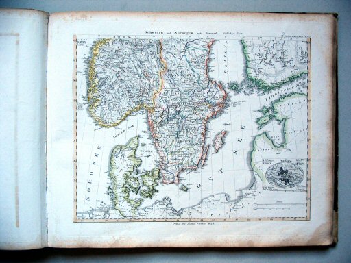 Stielers Hand-Atlas, 1831
16d. Schweden und Norwegen auch Daenemark (südliches Blatt) (1824)
Zuid-Scandinavië / Southern Scandinavia