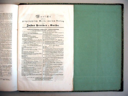 Stielers Hand-Atlas, 1847
Bericht über geographische Werke