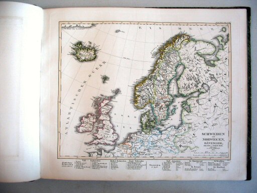 Stielers Hand-Atlas, 1847
16a. Schweden und Norwegen, Dänemark, Island u. Faer-Öer (1845)
Zweden en Noorwegen, Denemarken, IJsland en Faeröer
Sweden and Norway, Denmark, Iceland and Faroe Islands