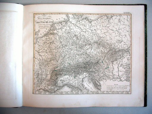 Stielers Hand-Atlas, 1847
18. Fluss- und Bergkarte von Deutschland und den anlieg. Ländern (1846)
Midden-Europa, natuurkundig / Central Europe, physical