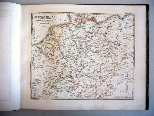 Stielers Hand-Atlas, 1847
20. Deutschland und anliegende Länder, zur Übersicht der Hauptstrassen und Entfernungen (1846)
Midden-Europa, wegen- en afstandskaart
Central Europe, road and distance map