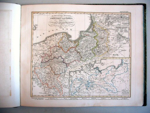 Stielers Hand-Atlas (1847)
22b. Die Preussischen Provinzen Preussen und Posen. Dabei Uebersicht des Preussischen Staats
De Pruisische provincies Pruisen en Posen. Overzichtskaart van Pruisen
Prussian provinces of Prussia and Posen. General map of Prussia
