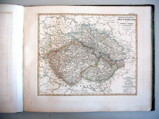 Stielers Hand-Atlas (1847)
23. Mittelöstliches Deutschland oder Böhmen, Mähren und Schlesien &c.
Het oosten van Midden-Duitsland: Bohemen, Moravië, Silezië enz.
Eastern part of Central Germany: Bohemia, Moravia, Silesia etc.