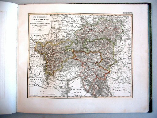 Stielers Hand-Atlas (1847)
25. Süd-Östliches Deutschland: Erzherzogth. Oesterreich, Tirol, Illyrien, Steyermark
Zuidoost-Duitsland: Aartshertogdom Oostenrijk, Tirol, Illyrië, Stiermarken
Southeastern Germany: Archduchy of Austria, Tyrol, Illyria, Styria