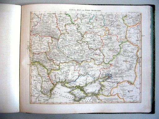 Stielers Hand-Atlas, 1847
37c. Europäisches Russland (südliches Blatt) (1845)
Europees Rusland (zuidblad)
Russia in Europe (southern sheet)
