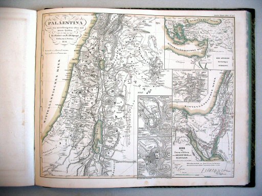 Stielers Hand-Atlas, 1847
42b. Palaestina nach den zuverlässigsten alten und neuen Quellen (1844)
Palestina volgens de meest betrouwbare oude en nieuwe bronnen
Palestine according to the most reliable old and new sources