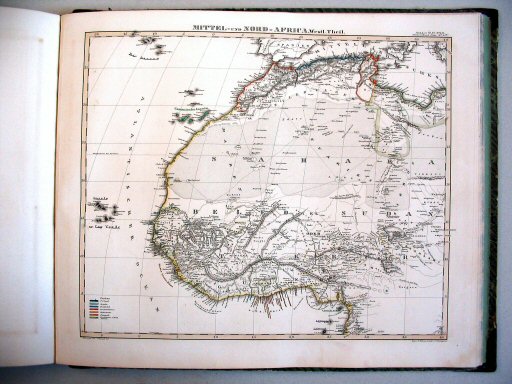 Stielers Hand-Atlas, 1847
45a. Mittel- und Nord-Africa. Westl. Theil (1845)
Noord- en Midden-Afrika, westelijk deel
North and Central Africa, western half