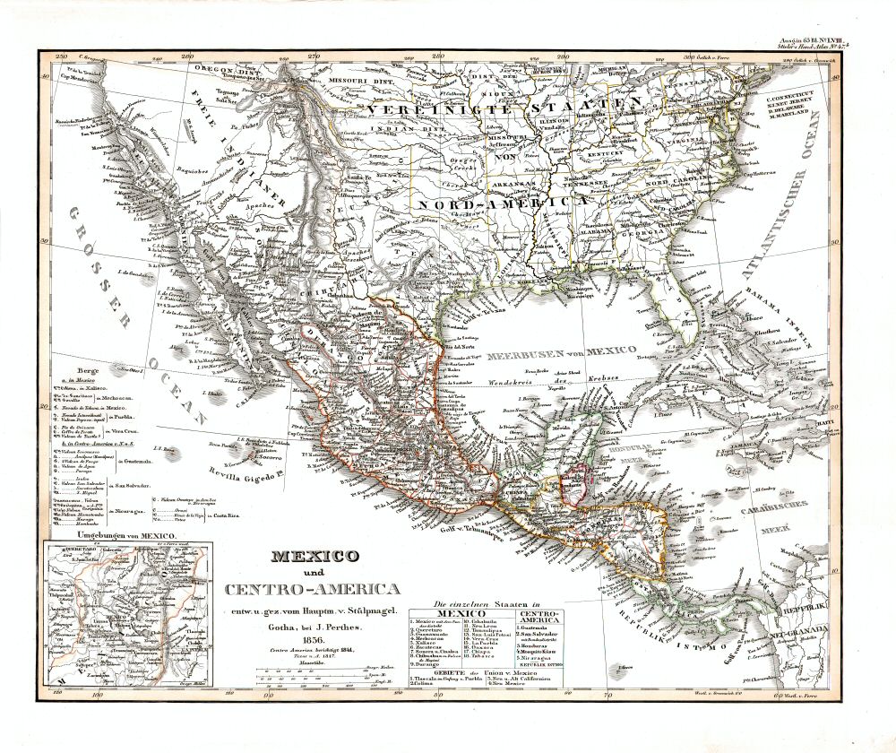 Stielers Hand-Atlas, 1847
47b. Mexico und Centro-America (1847)
Mexico en Midden-Amerika / Mexico and Central America (scan)
