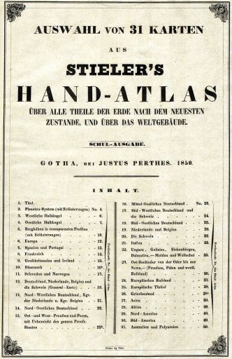 Stielers Hand-Atlas, 1850
Titelpagina beknopte uitgave / Title page concise edition