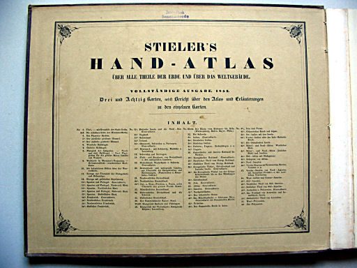 Stielers Hand-Atlas, 1853
Titelpagina volledige uitgave / Title page comprehensive edition