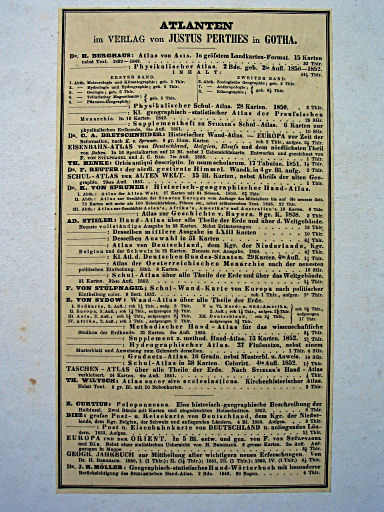 Stielers Hand-Atlas, 1853
Atlanten im Verlag von Justus Perthes