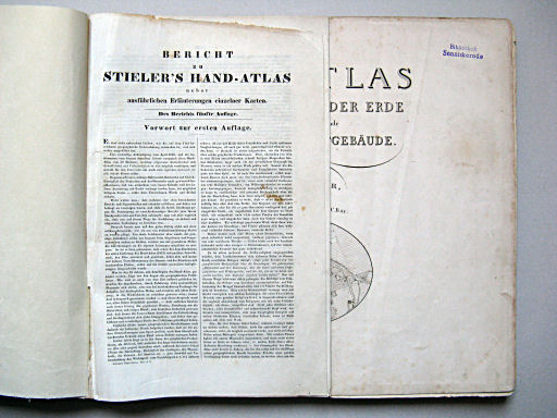 Stielers Hand-Atlas, 1853
Bericht zu Stieler's Hand-Atlas (5. Aufl.), p. 1