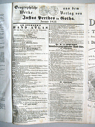 Stielers Hand-Atlas, 1853
Geographische Werke aus dem Verlag, p. 1