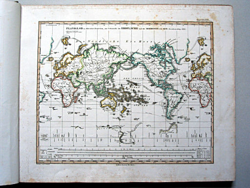 Stielers Hand-Atlas, 1853
9. Weltkarte in Mercators Projection (1852)