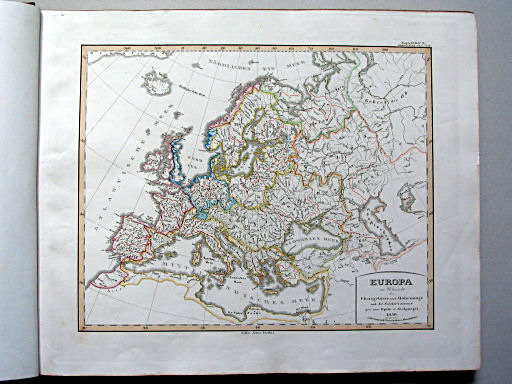 Stielers Hand-Atlas, 1853
11. Europa zur Übersicht der Flussgebiete u. Höhenzüge (1850)
