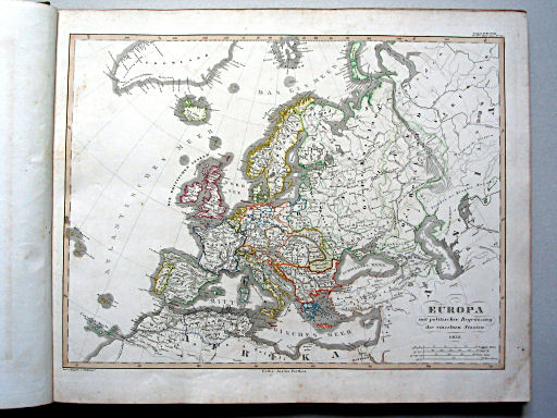 Stielers Hand-Atlas, 1853
12. Europa mit politischer Begränzung der einzelnen Staaten (1852)